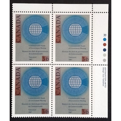 Canada 1147 Plate Block UR VF MNH