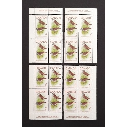 Canada 496 Plate Blocks Matched Set VF MNH